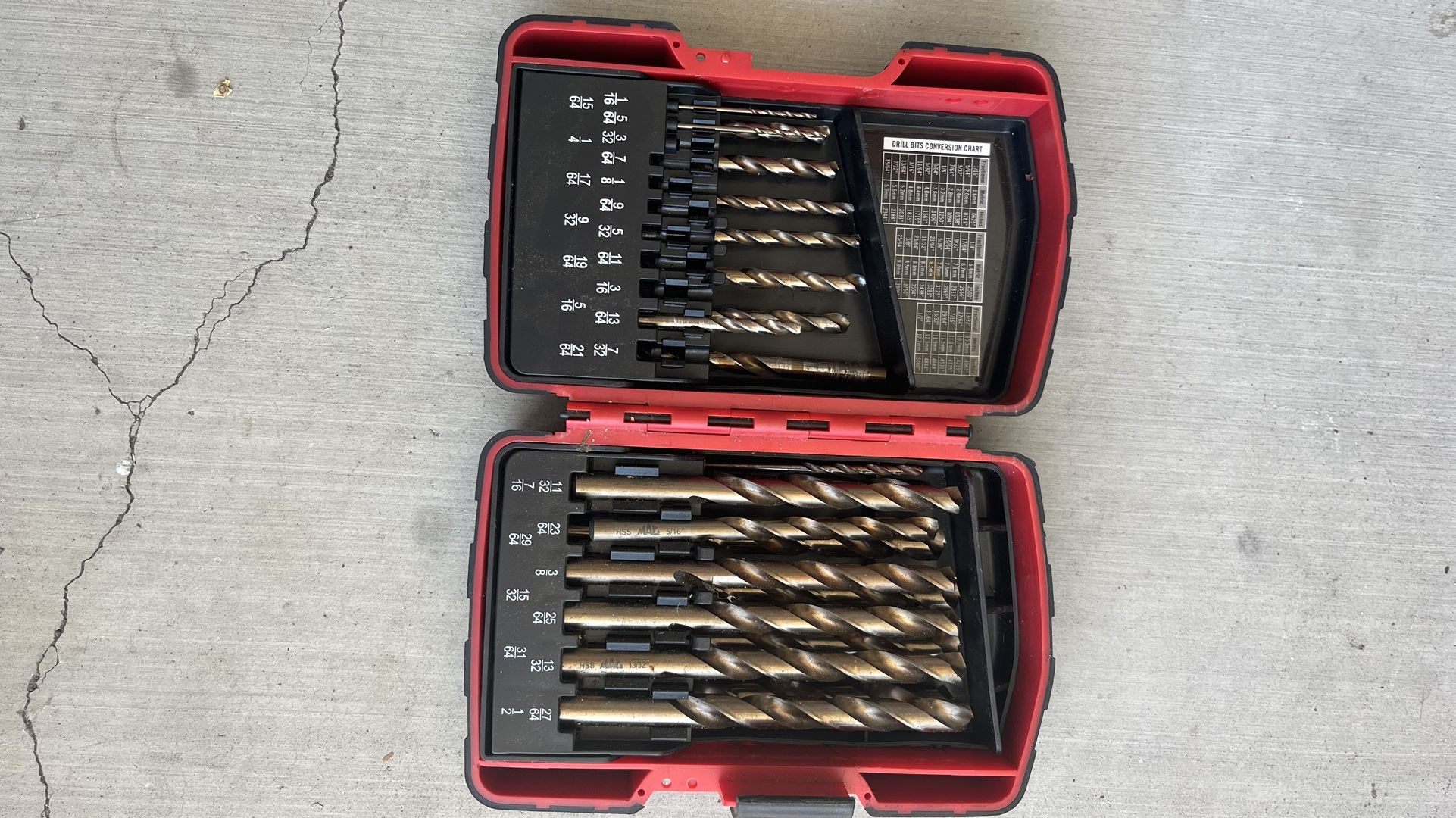 Mac Tools 29-piece cobalt alloy steel drill bit set