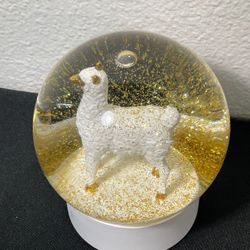 Llama Globe Gold Glitter 