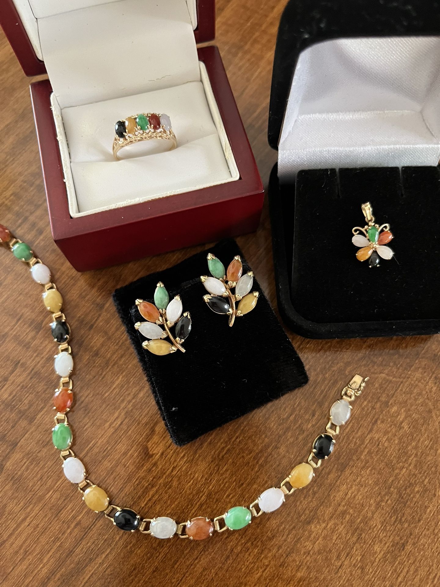Multi Colored Jade Stone Bracelet