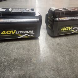 New RYOBI 40V 6AH BATTERY