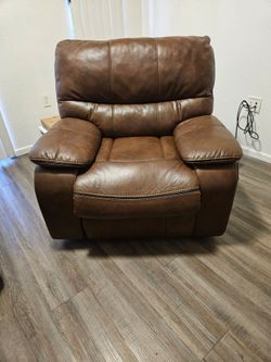 Brown electric recliner
