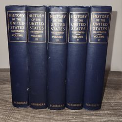 The History Of The United States Hardcover Textbooks - Volumes II - VI