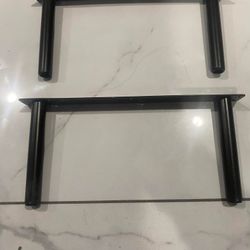 2 PCS Floating Shelves Double Brackets for Heavy Duty Black