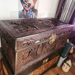 Vintage Chinese Camphor Wood Chest