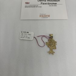 10KT Gold Money Tree Pendant