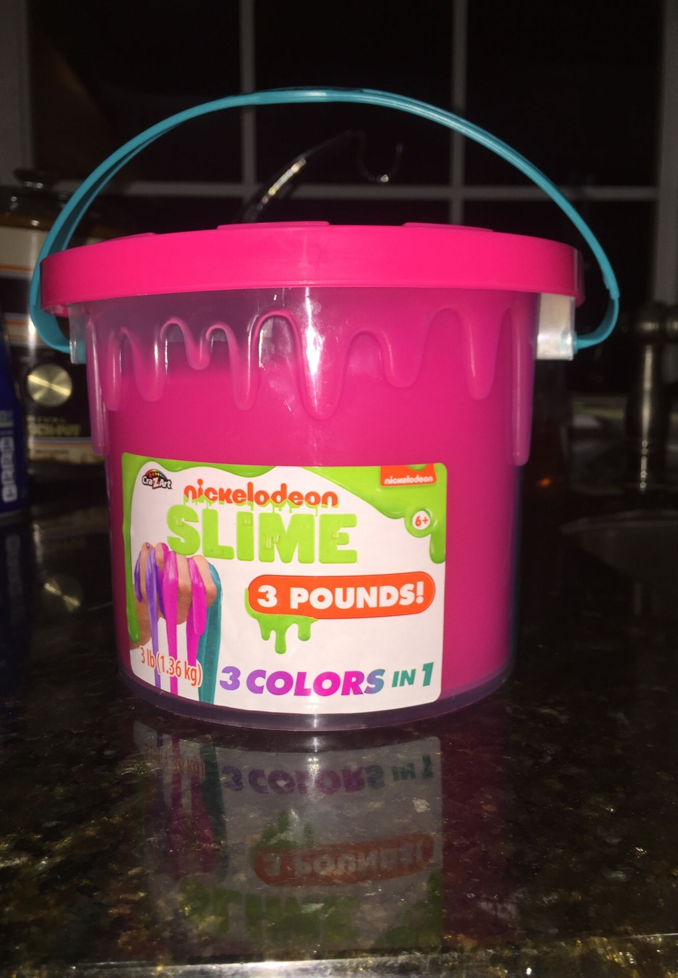 NEW! Nickelodeon tri-colored slime- 3 pound bucket!
