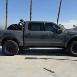 2021 - 2023 Ford Raptor/Raptor R Addictive Desert Design and RSG Accessories*RSG Double Tire Holder *2 New 37" BFG KM3 Mud Terrain Tires & Wheels 