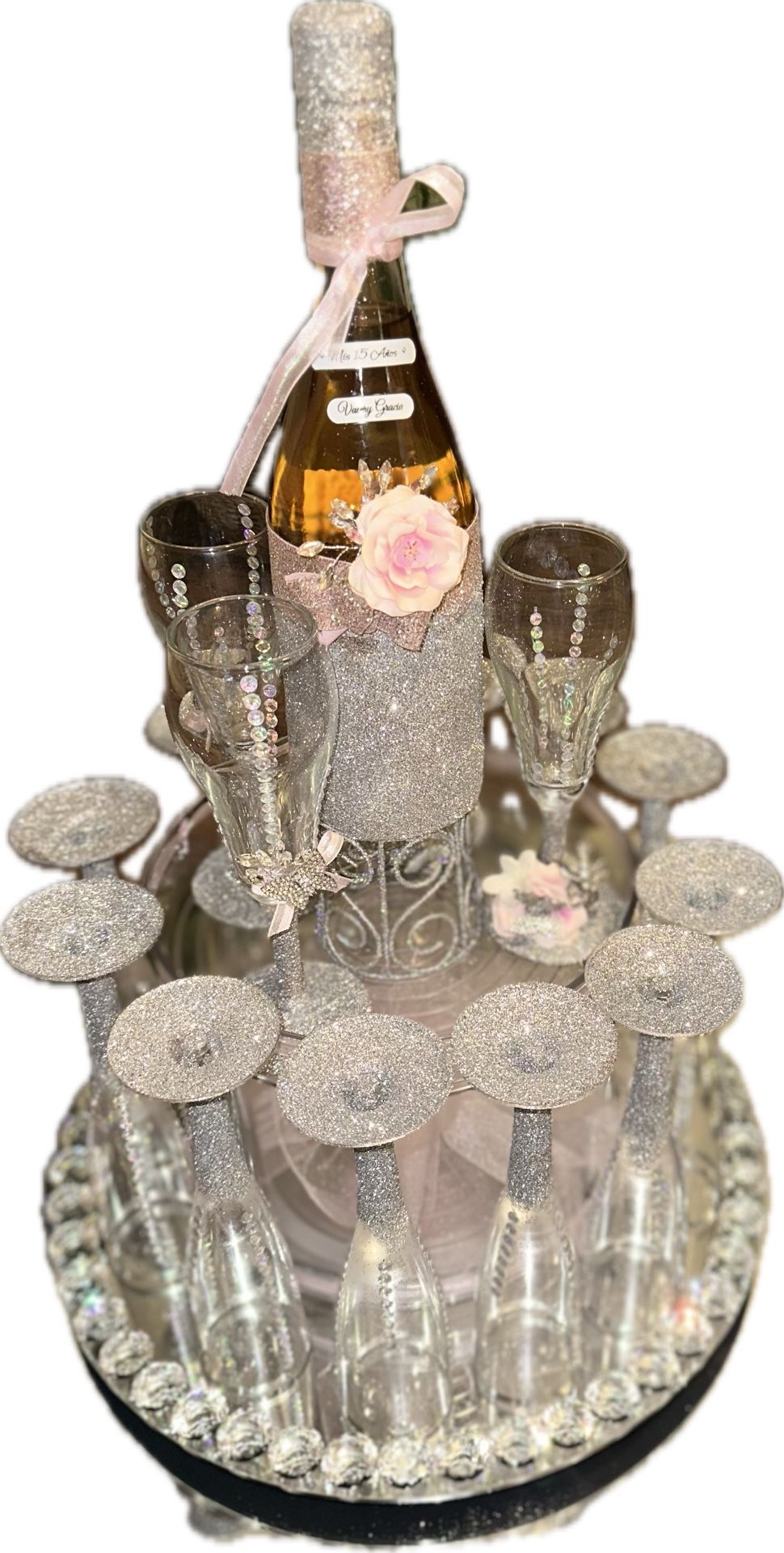🥂✨ Toasting Set with Elegant Display 💎🎀