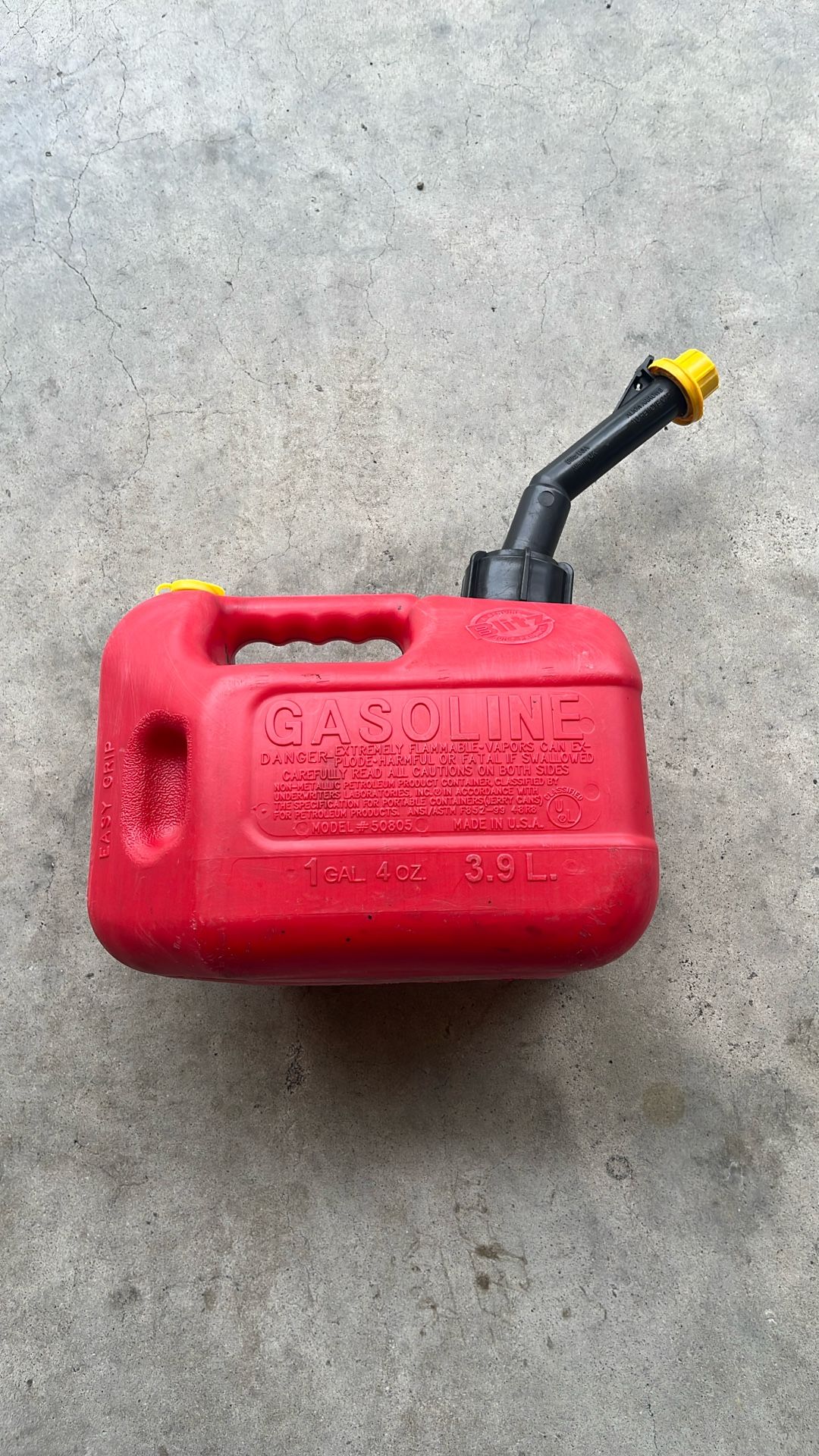 1 Gallon 4 Oz Gas Tank