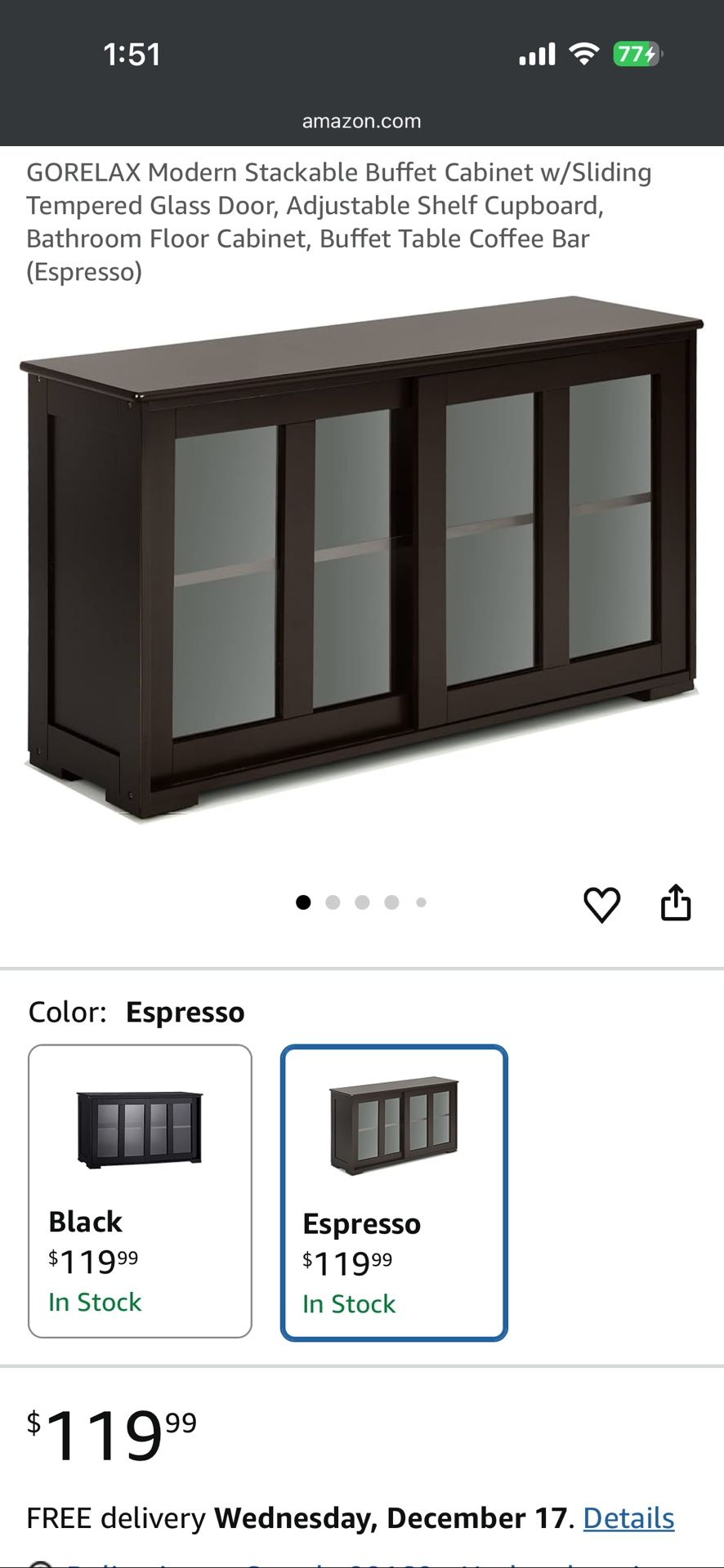 Modern Stackable Buffet Cabinet