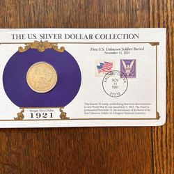 Genuine 1921  Morgan U. S. Silver Dollar