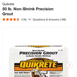 15 bags of quickcrete commercial grade non-shrink grout