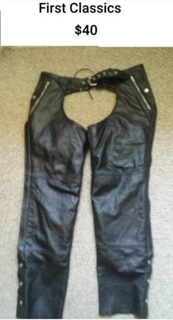 Men's size Large & Medium Leather chaps 