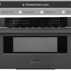 Zline Black Stainless Microwave 