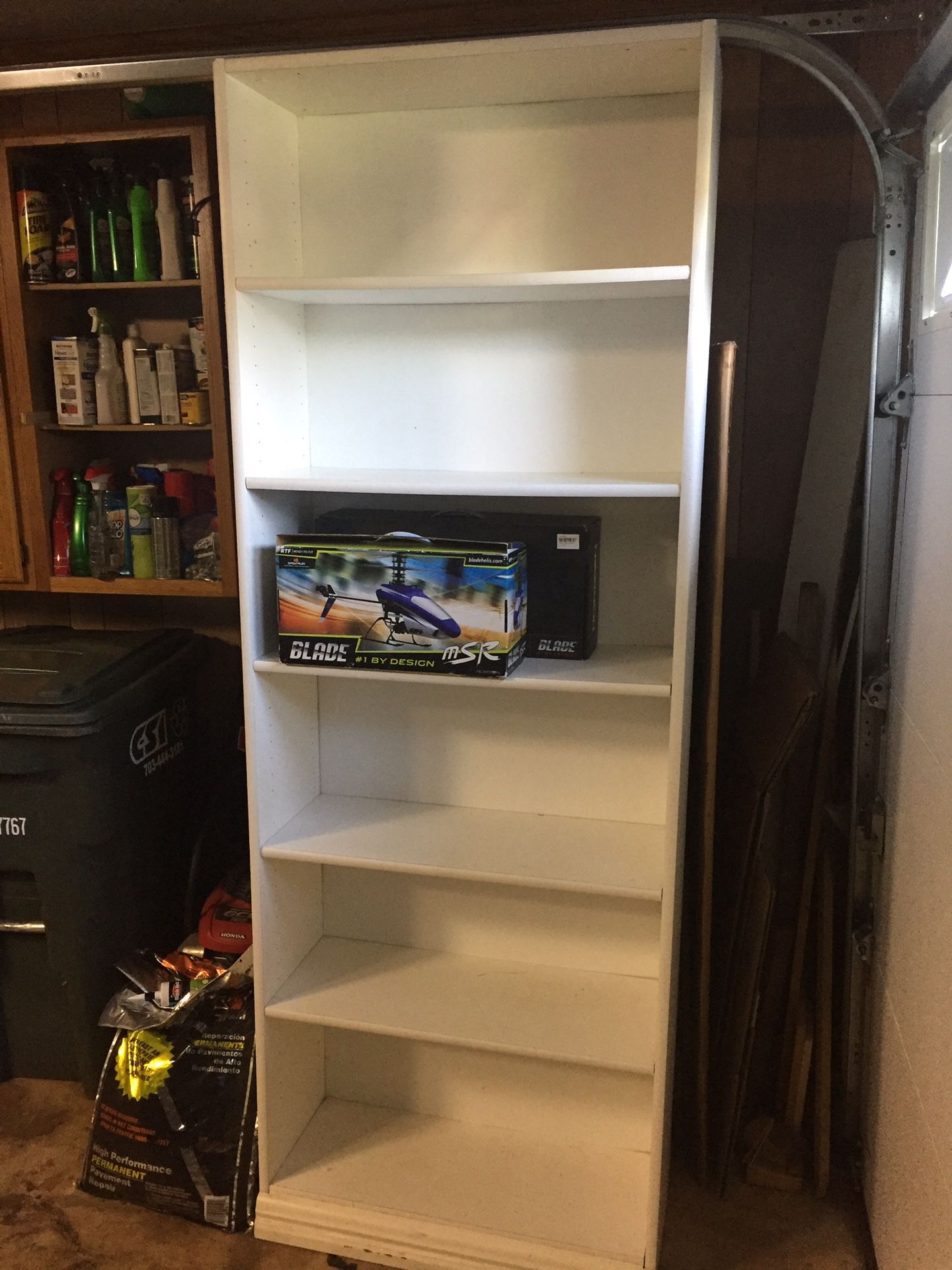 Six shelf bookshelf