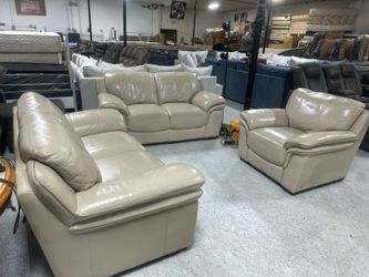 Sofa 🛋️ Leather 3 piece
