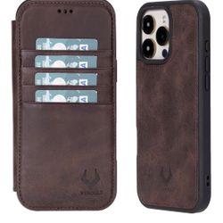 iPhone 16 Pro Max Leather Wallet Case