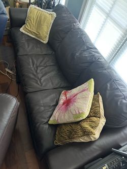 Leather sleeper  Sofa and Recliner