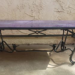 Hand Painted Glass Coffee End Table 