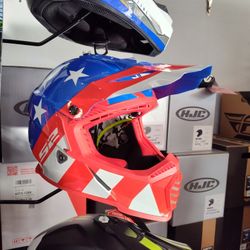 Motocross Off-road Helmet Evil Knievel Style, LS2 Brand New Dot/Ece Approved Size Extra Large