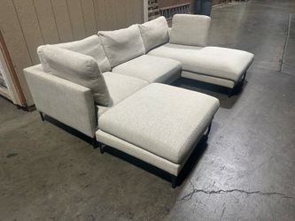 Castlery Adams L-Shaped Sectional with ottoman