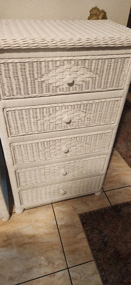 Dresser & Night Stand - White