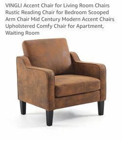 Brown accent chair sofa