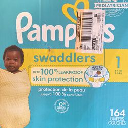 164 pack of pampers 