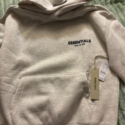 Essentials Light Oatmeal Hoodie