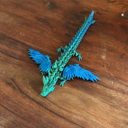 7 Inch 3D Printed Multicolored Winged Dragon