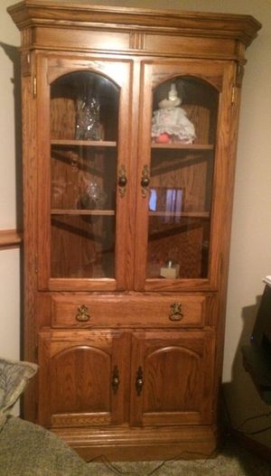 Temple Stuart Oakhill Collection Corner Curio Cabinet For Sale In