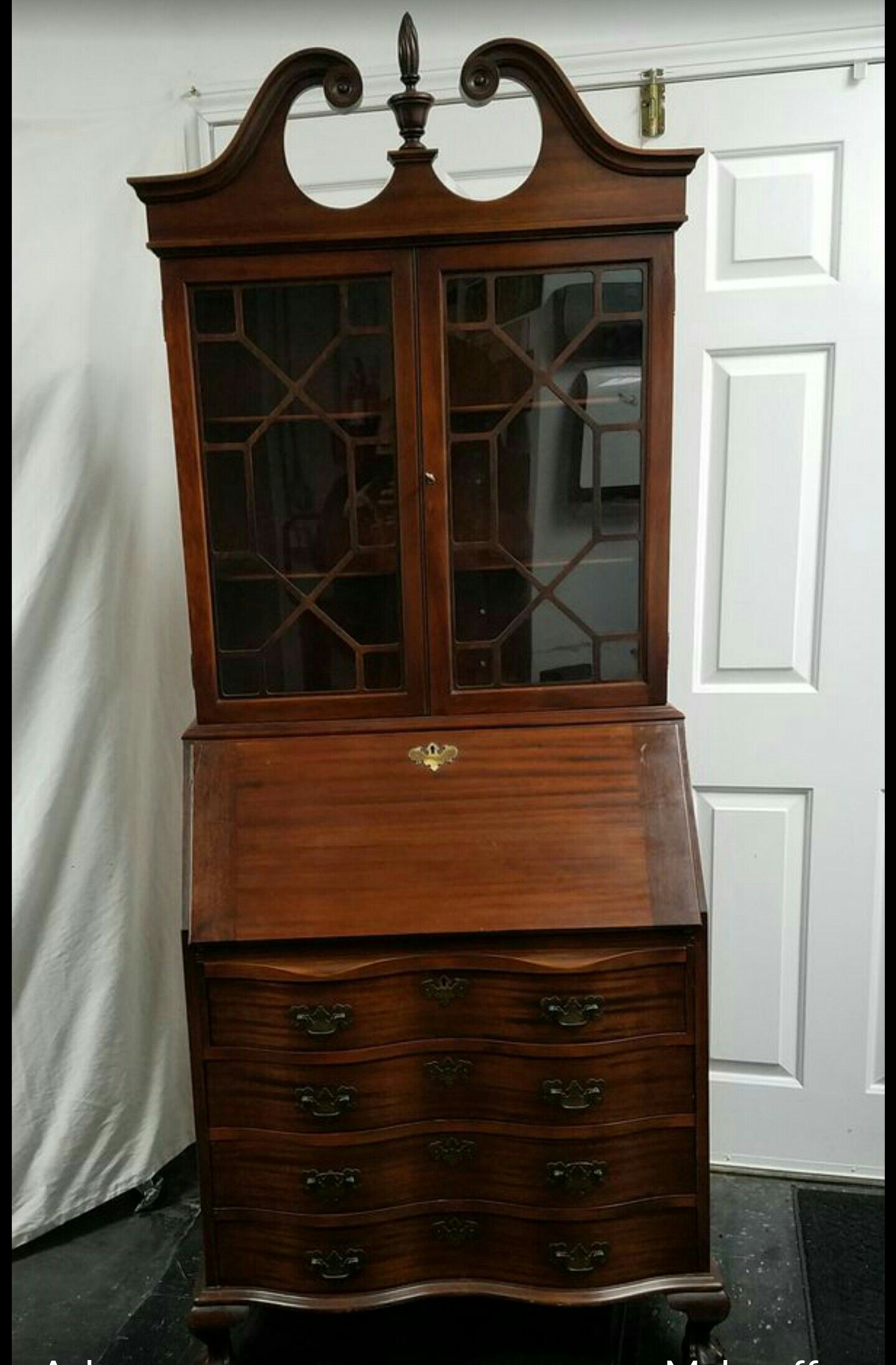 Vintage Maddox Tables Solid Mahogany Secretary