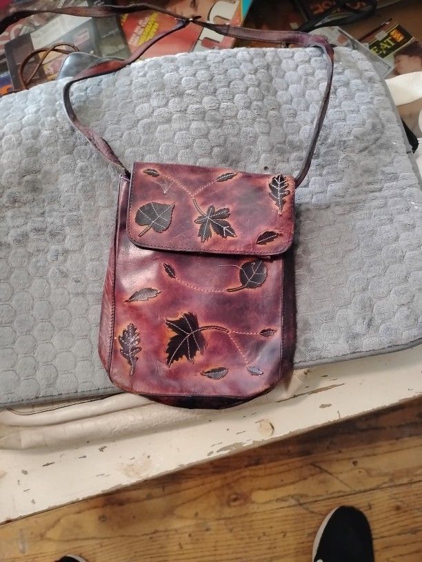 Hand Mad Leather Shoulder Bag Purse