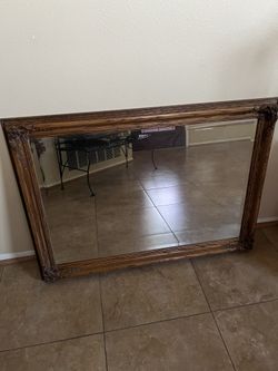 Solid Wood Framed Mirror 42”x30”