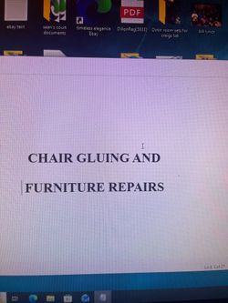 Chair gluing and repairs
