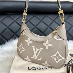 LV Louis Vuitton Bagatelle NM #305040/1 Bicolor Monogram Leather Handbag Delivery Provided Open Offers 