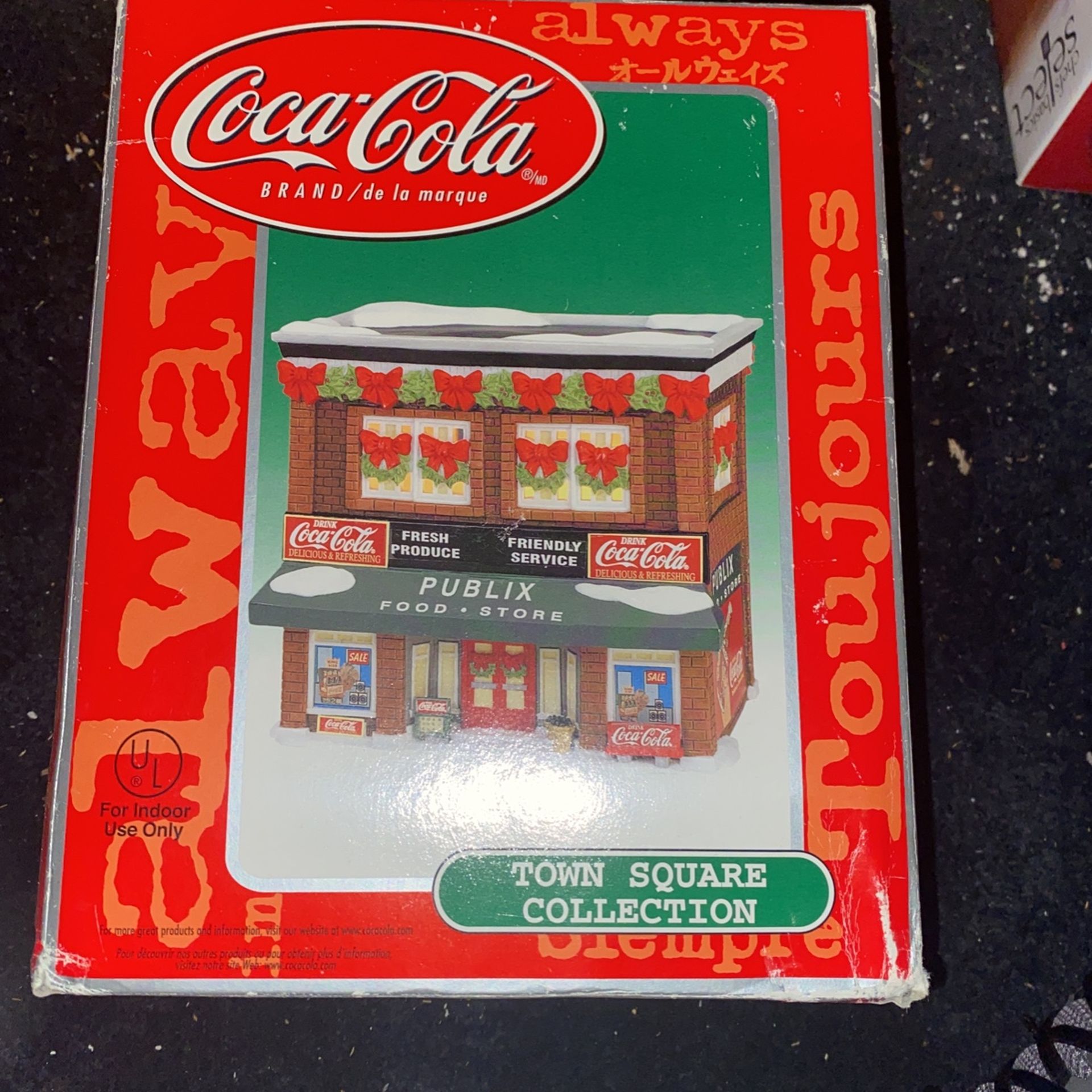 Never opened Coca-Cola collectible Publix town Square collection
