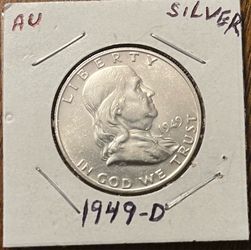 1949 D  Ben Franklin Half Dollar 90% Silver