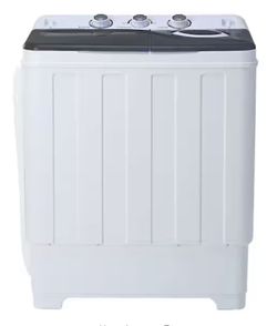 2.1 cu.ft. Portable Washing Machine in Grey with Drain Pump, Semi-Automatic Compact Laundry Machine