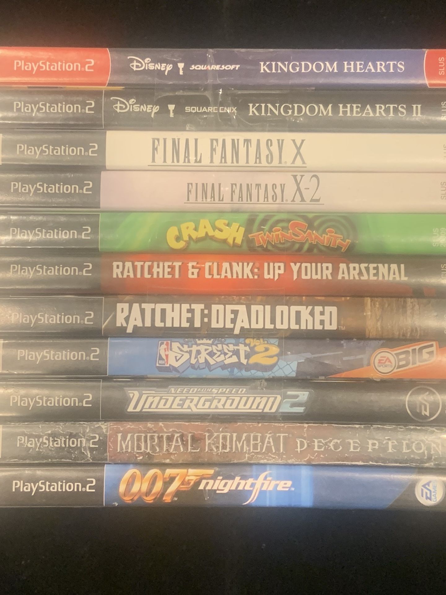 Playstation 2 PS2 Game Lot(11 Games)RATCHET KINGDOM HEARTS FINAL FANTASY 007 MORTAL KOMBAT+more(Post Nintendo Era)