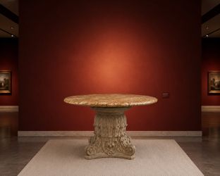 Round Marble Top Pedestal Table