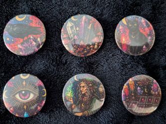🎃 Halloween Buttons Set of Six 👻