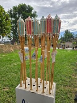 Bamboo Tiki torches