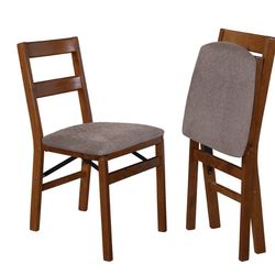 Classic Slat Back Folding Chair (Set of 2)