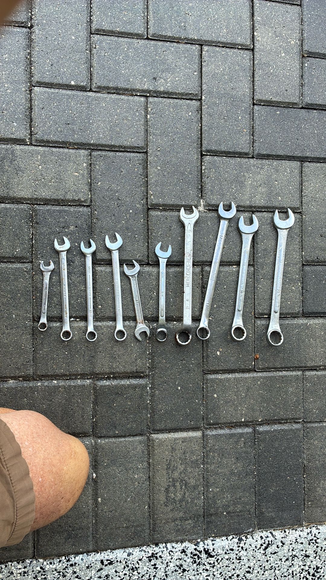 9 Metric Wrenches: 10mm To 22mm