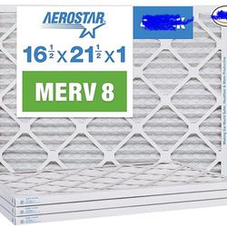 Aerostar 16 3/8 x 21.5 x 1 MERV 8 Pleated Air Filter