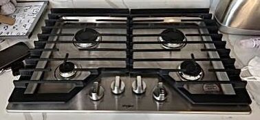 New Whirlpool 30” Wide Stainless Steel Gas Cooktop 