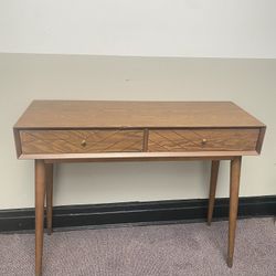 Brown Wood Desk TV Stamd Hall Table 