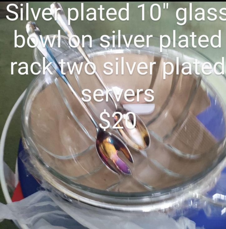Silver Plated Glass Bowls