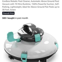 Lydsto Cordless Robotic Pool Cleaner Vacuum Automatic Above Ground Vacuum 70 Mins Runtime New In Box